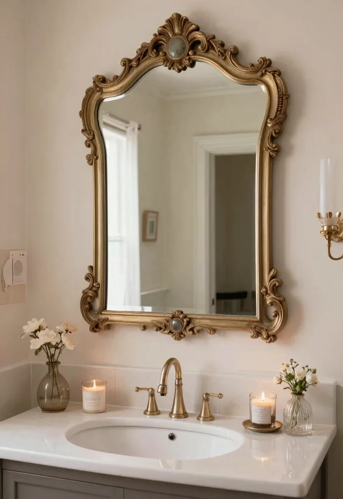14 Fairy Bathroom Ideas With Whimsical Charm - 10. Vintage Mirrors 1