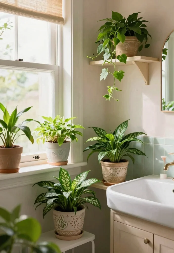 14 Fairy Bathroom Ideas With Whimsical Charm - 14. Enchanted Greenery 1