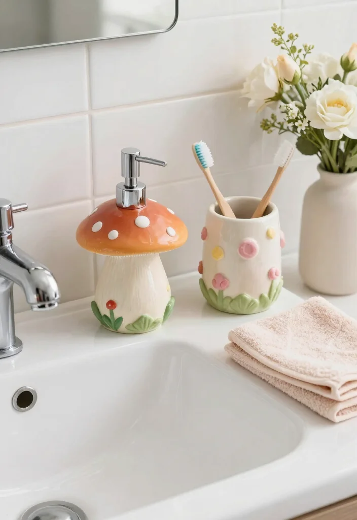 14 Fairy Bathroom Ideas With Whimsical Charm - 4. Enchanted Bathroom Accessories 1