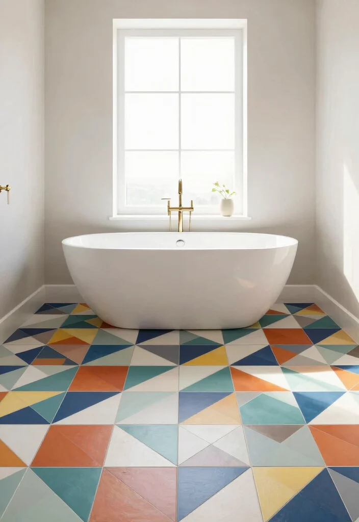 14 Patterned Tile Bathroom Ideas That Make A Statement - 1. Bold Geometric Patterns 1