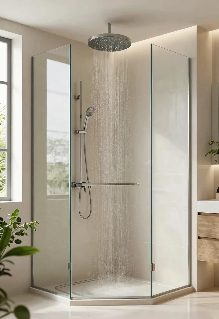 14 Rain Shower Bathroom Ideas For Spa Vibes - 11. Open Shower Designs for a Spacious Feel 1