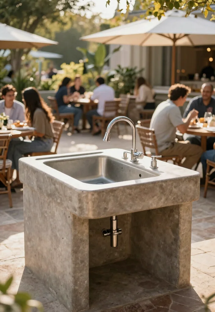 14 Sink Outside Bathroom Ideas For Modern Layouts - 11. Functional and Beautiful Trough Sinks 1