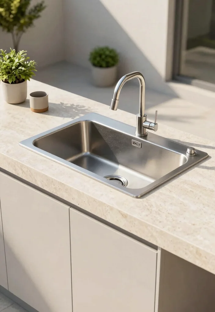 14 Sink Outside Bathroom Ideas For Modern Layouts - 12. Sleek Stainless Steel Sinks 1