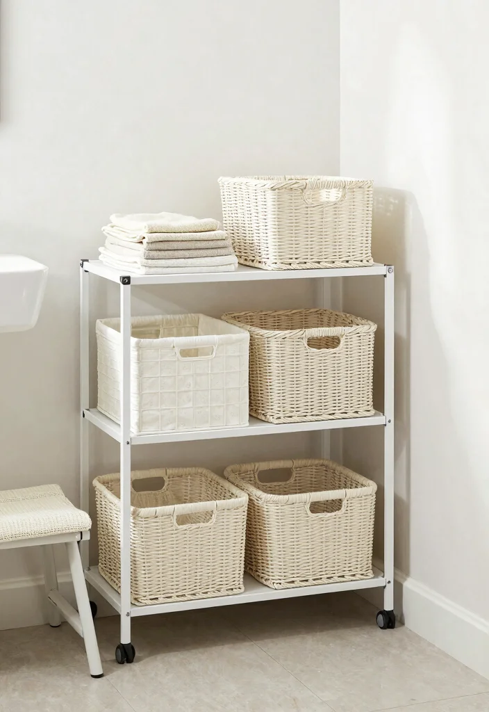 14 Small Bathroom With Shower Ideas That Feel Open - 12. Modular Furnishings 1