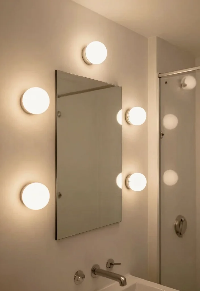 14 Small Bathroom With Shower Ideas That Feel Open - 13. Minimalist Lighting Solutions 1