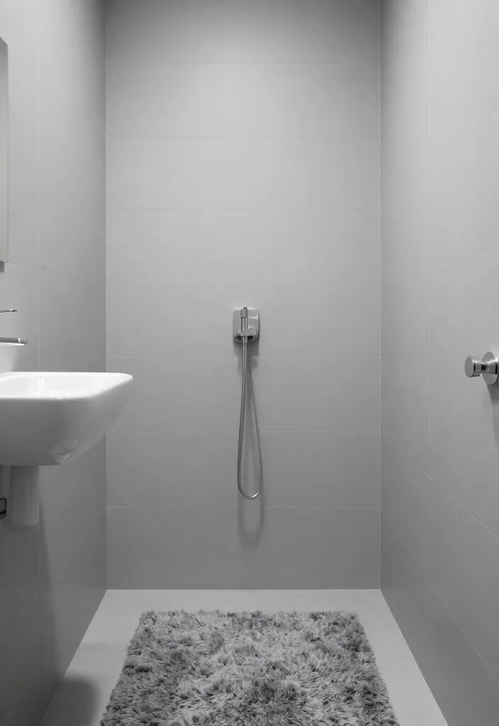 14 Small Bathroom With Shower Ideas That Feel Open - 3. Monochromatic Magic 1