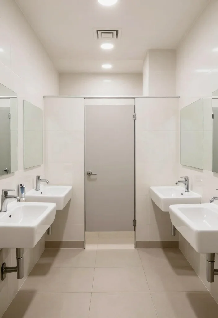 14 Staff Bathroom Ideas That Are Practical And Clean - 13. Efficient Layout 1