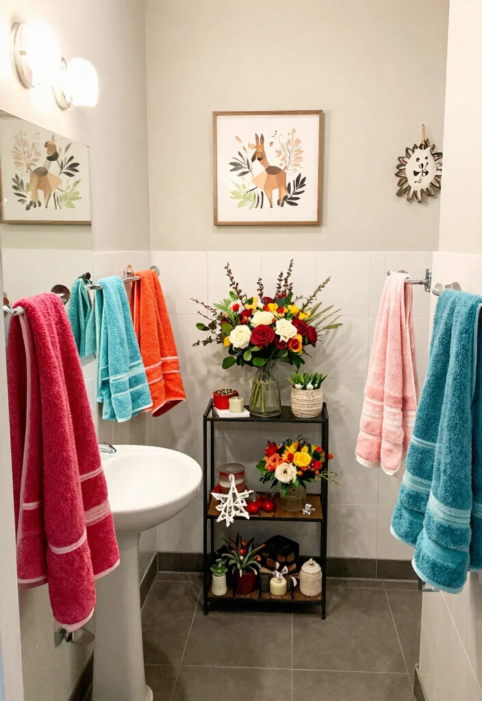 14 Staff Bathroom Ideas That Are Practical And Clean - 14. Seasonal Decor 1