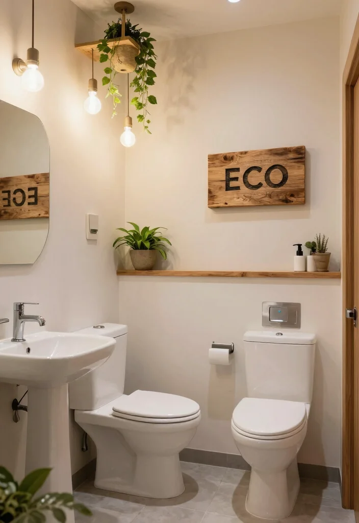 14 Staff Bathroom Ideas That Are Practical And Clean - 3. Eco-Friendly Fixtures 1