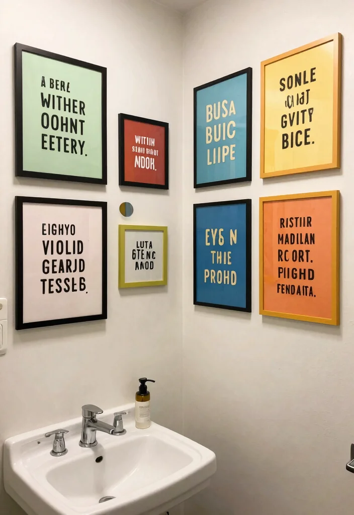 14 Staff Bathroom Ideas That Are Practical And Clean - 9. Creative Wall Art 1