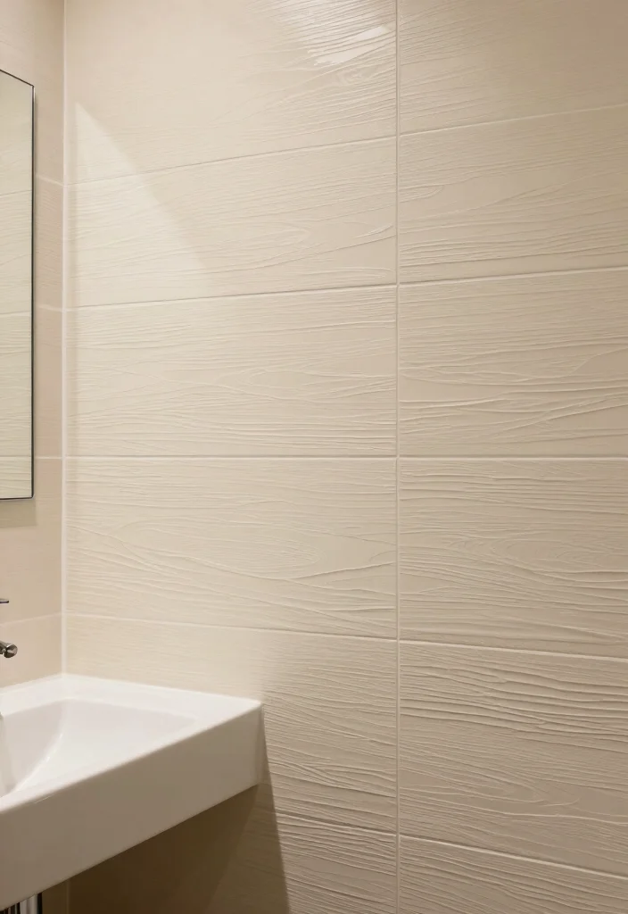 14 Unique Bathroom Tile Ideas That Stand Out - 11. Textured Wall Tiles 1