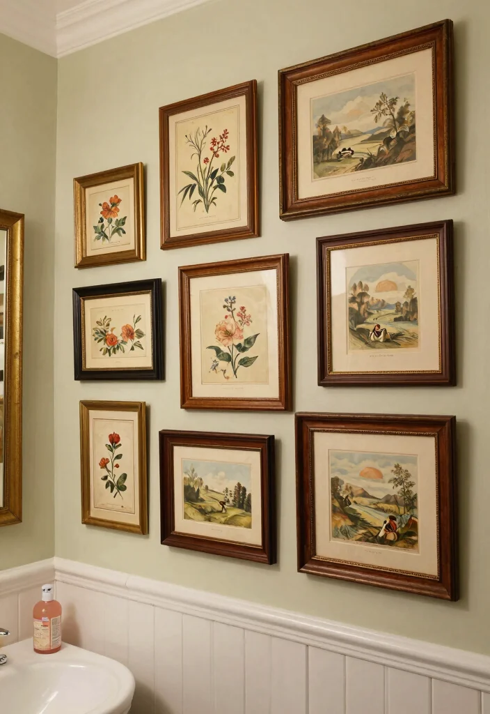 14 Victorian Bathroom Decor Ideas With Classic Elegance - 14. Vintage Artwork: Personalizing Your Space 1