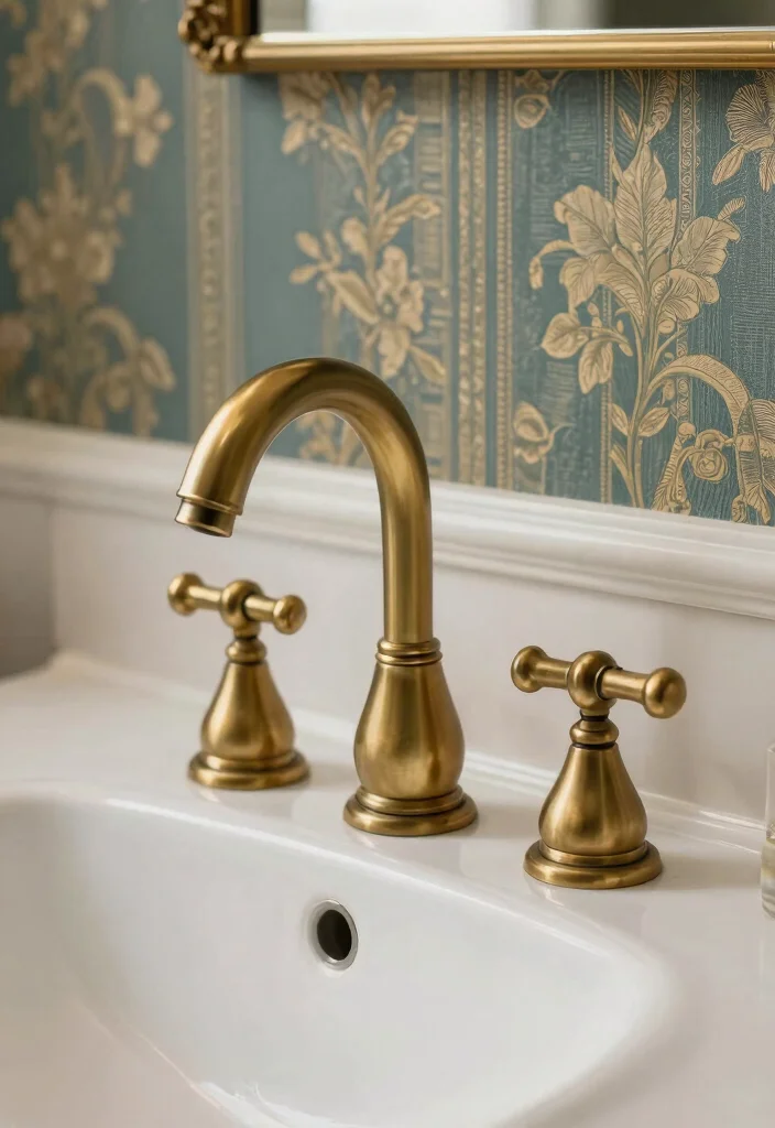 14 Victorian Bathroom Decor Ideas With Classic Elegance - 6. Vintage-inspired Faucets: Functional Elegance 1