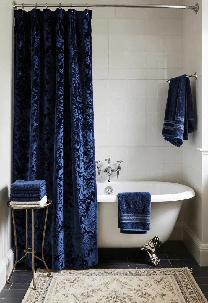 14 Victorian Bathroom Decor Ideas With Classic Elegance - 7. Luxurious Textiles: Adding Touches of Comfort 1