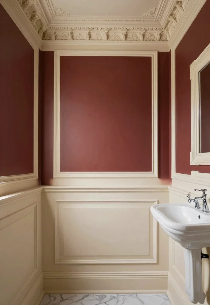 14 Victorian Bathroom Decor Ideas With Classic Elegance - 8. Architectural Details: Cornices and Molding 1