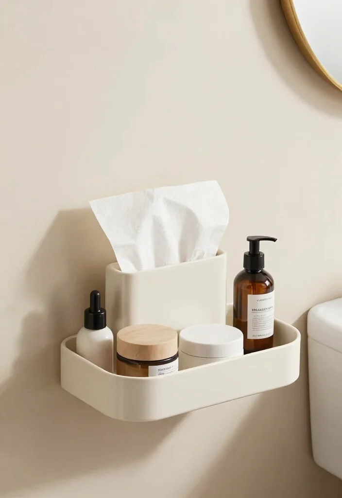 15 Bathroom Tissue Holder Ideas With Style - 13. Multi-functional Holders 1