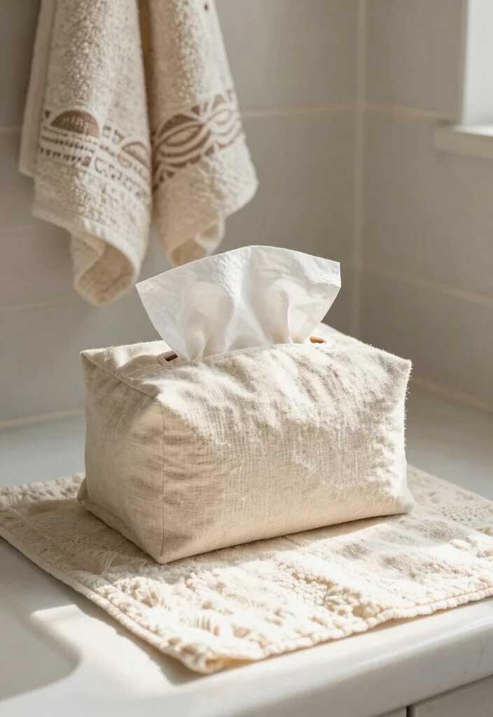 15 Bathroom Tissue Holder Ideas With Style - 14. Sustainable Fabrics 1