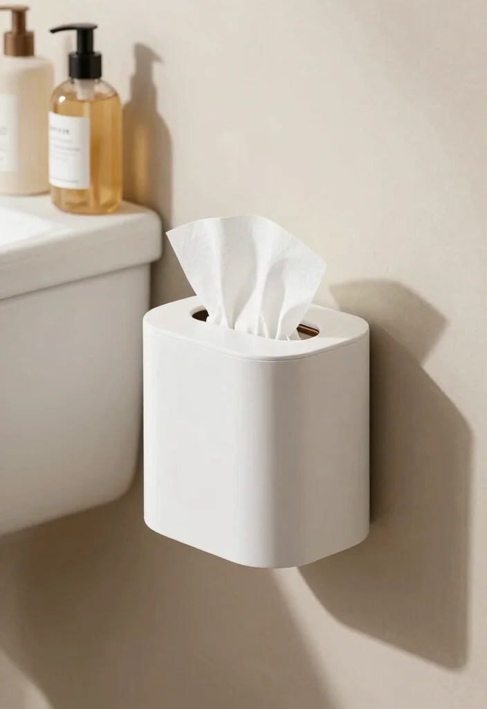 15 Bathroom Tissue Holder Ideas With Style - 15. Minimal Waste, Maximum Style 1
