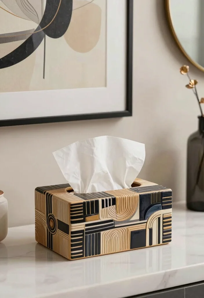 15 Bathroom Tissue Holder Ideas With Style - 9. Artistic Displays 1