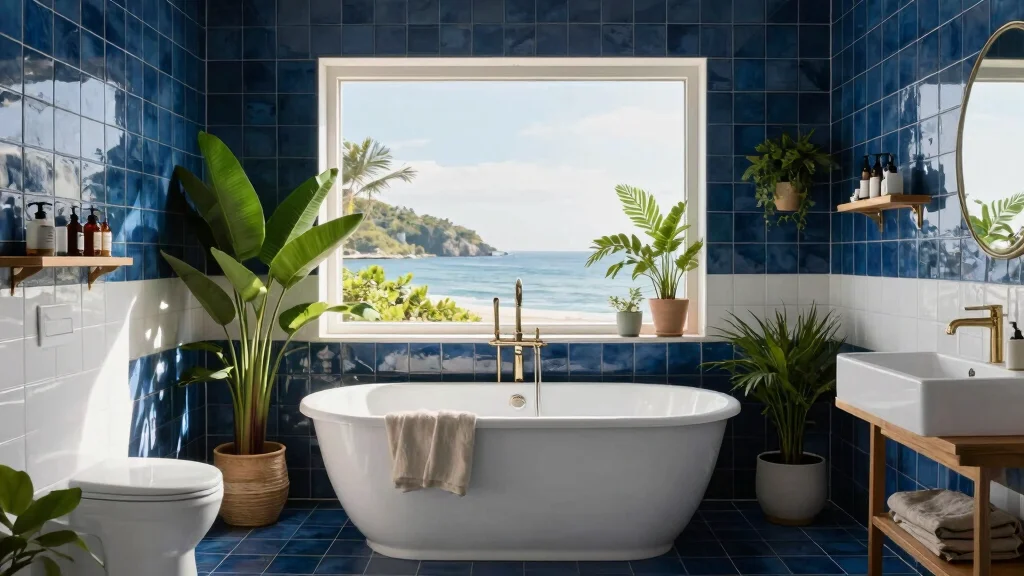 15 Dark Blue Bathroom Tile Ideas With Moody Elegance