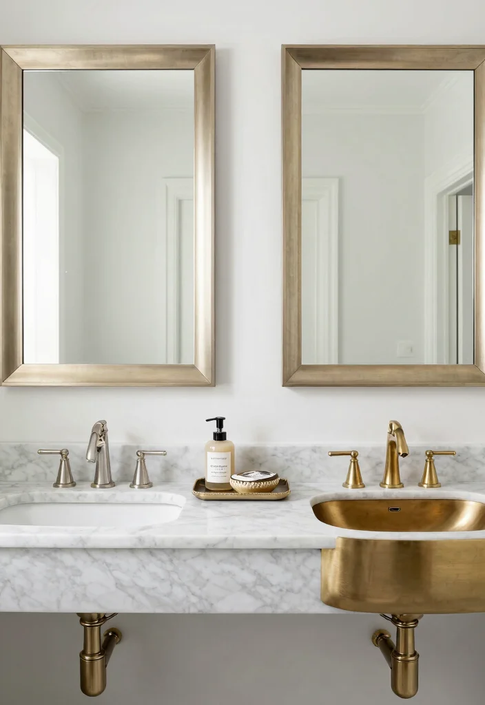 15 His And Hers Bathroom Decor Ideas For Shared Spaces - 1. Dual Sink Splendor 1