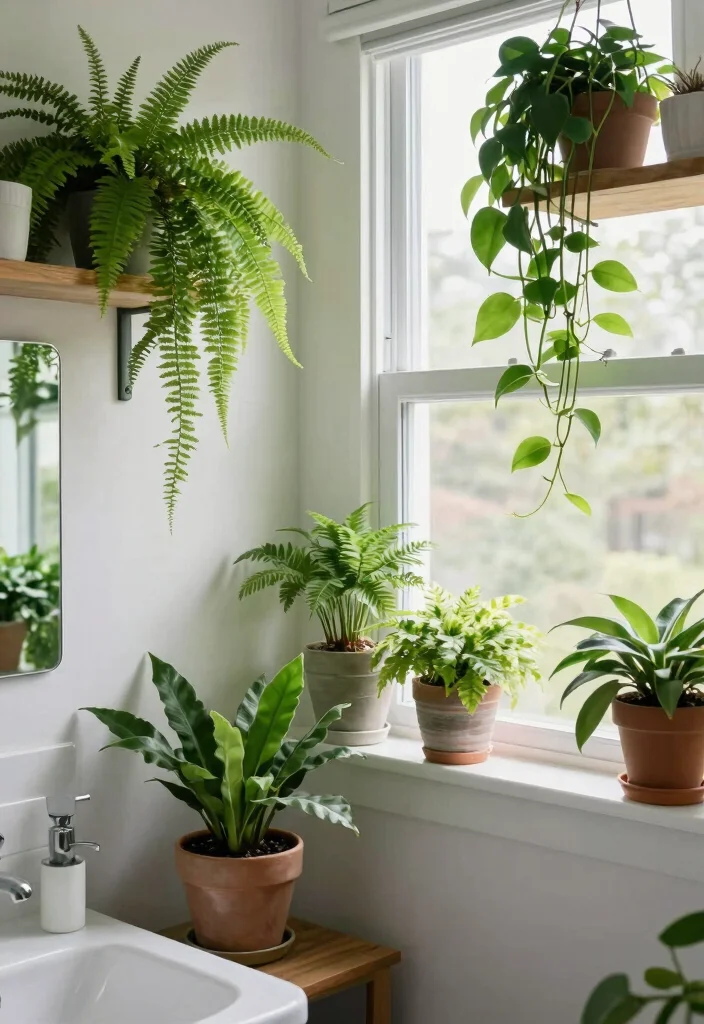 15 His And Hers Bathroom Decor Ideas For Shared Spaces - 11. Greenery Galore 1
