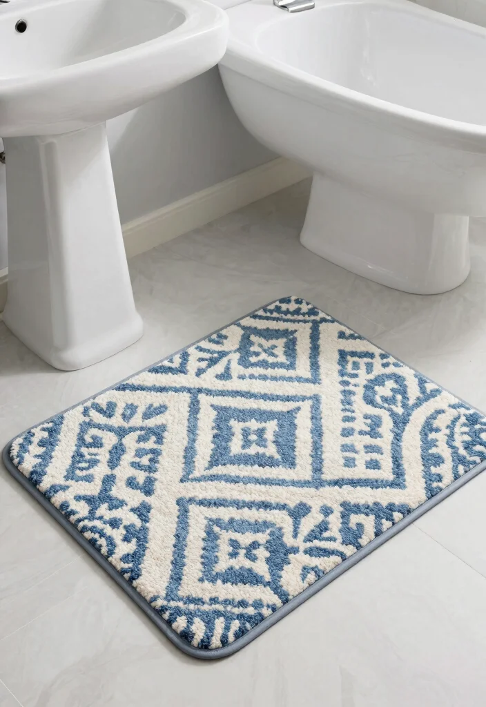 15 His And Hers Bathroom Decor Ideas For Shared Spaces - 13. Stylish Bath Mats 1