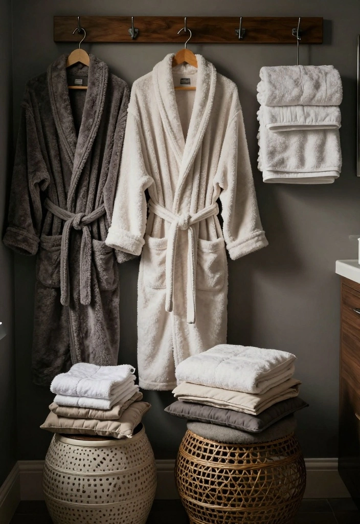 15 His And Hers Bathroom Decor Ideas For Shared Spaces - 15. Cozy Textiles 1