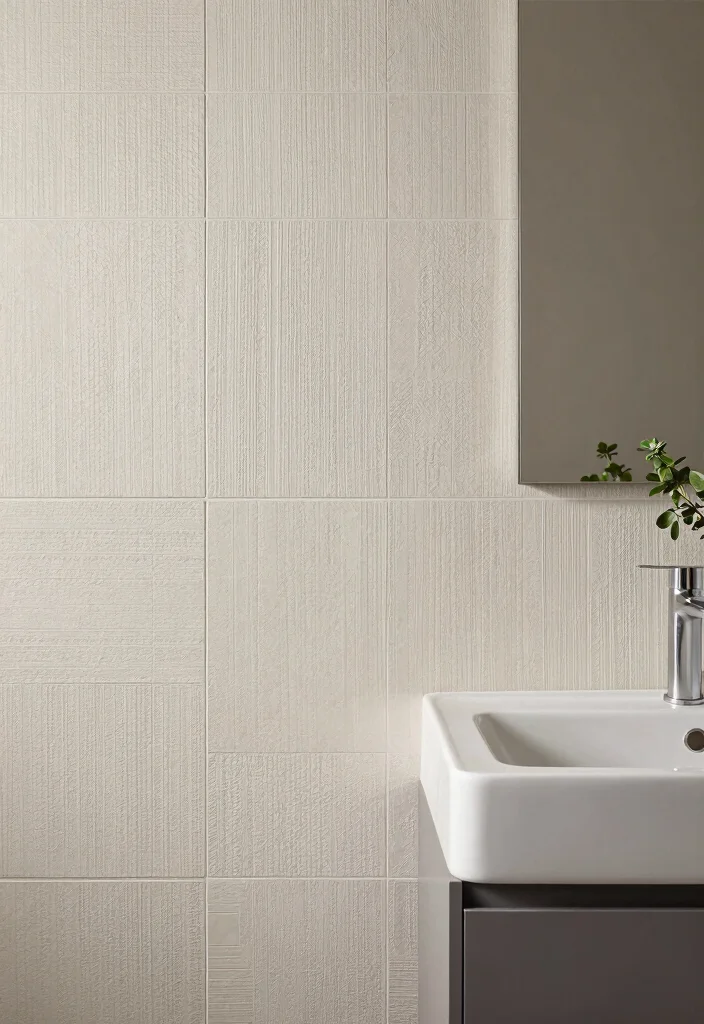 15 Mid Century Modern Bathroom Tile Ideas With Retro Cool - 7. Textured Tiles for Depth 1