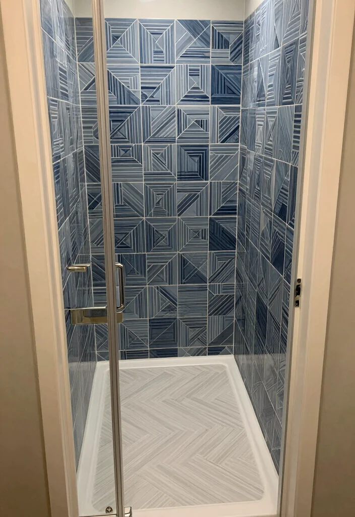 15 Mobile Home Bathroom Ideas For Small Spaces - 7. Creative Tile Patterns 1