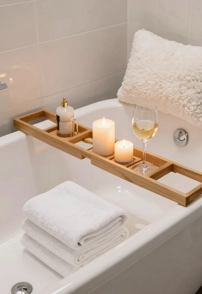 15 Small Bathroom Ideas With A Bathtub That Actually Work - 12. Unique Bathtub Accessories 1