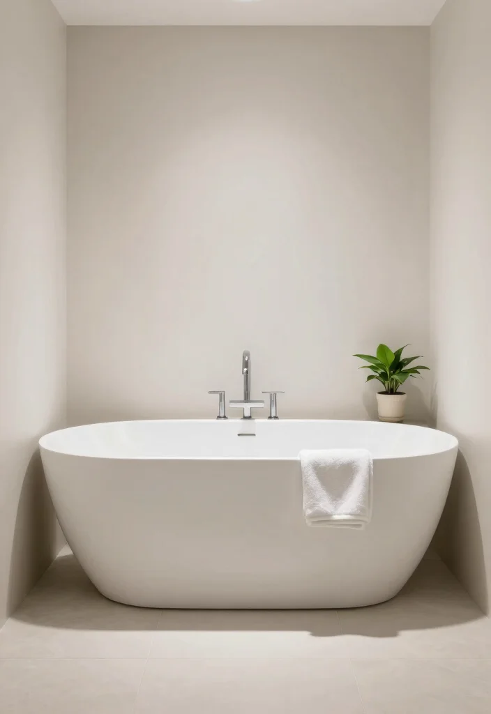15 Small Bathroom Ideas With A Bathtub That Actually Work - 8. Minimalist Bathtub Design 1