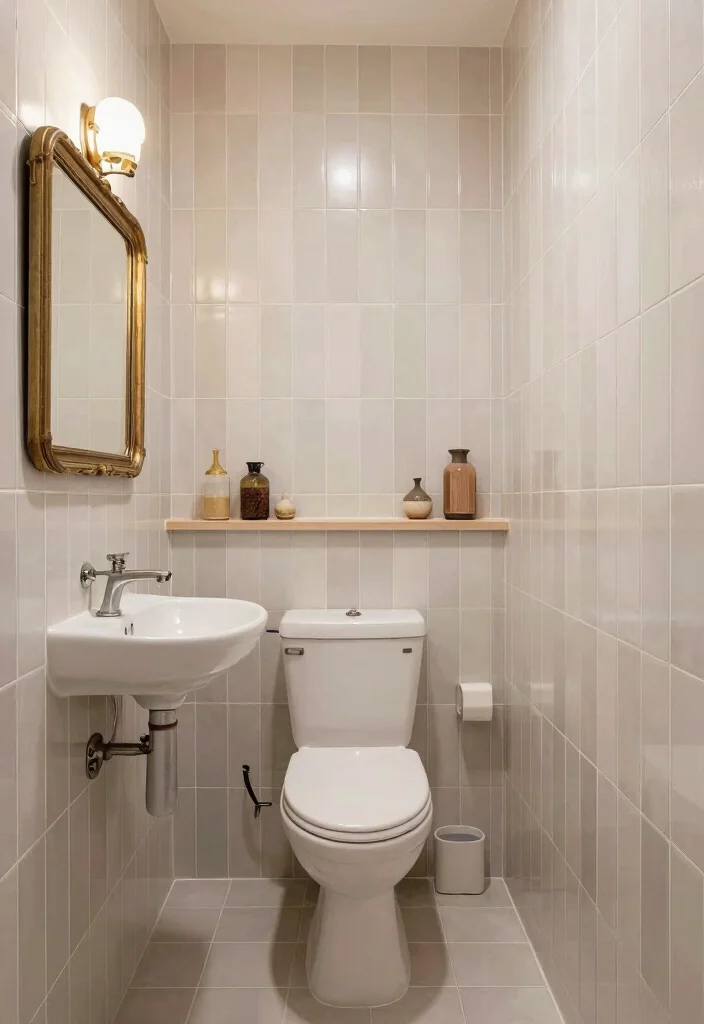 15 Small Tile Bathroom Ideas With Big Impact - 14. Utilize Vertical Space 1