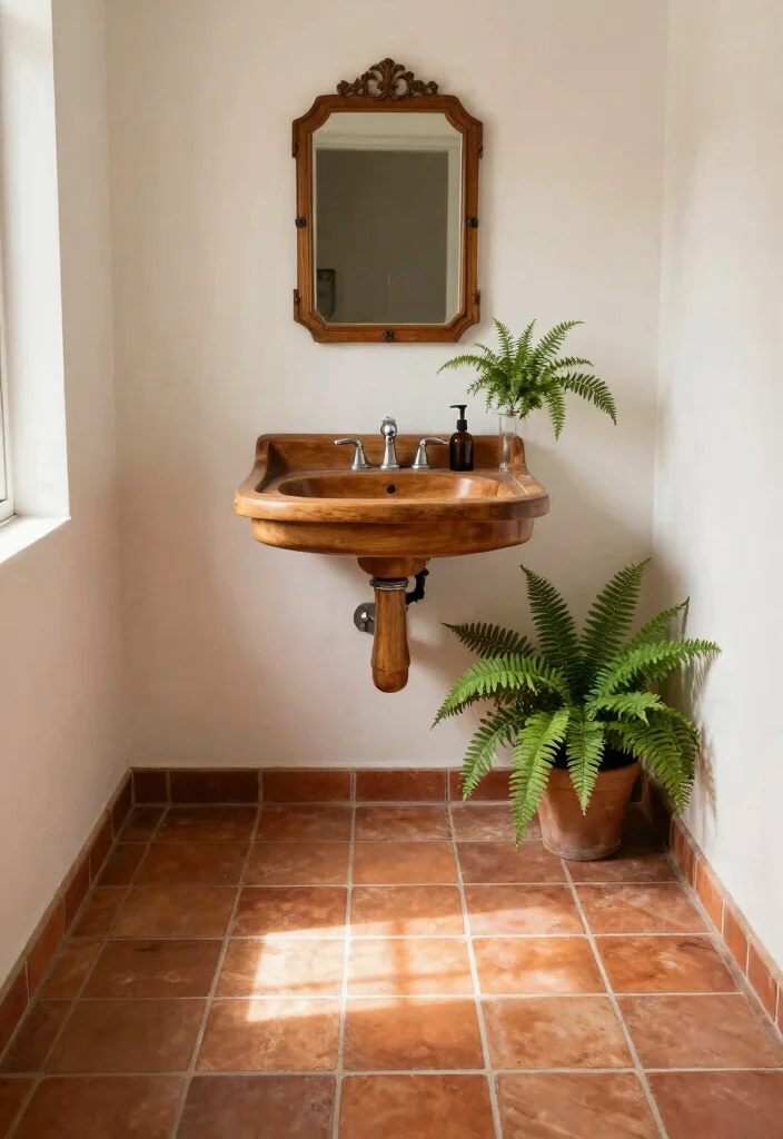 15 Small Tile Bathroom Ideas With Big Impact - 7. Terra Cotta Tiles 1