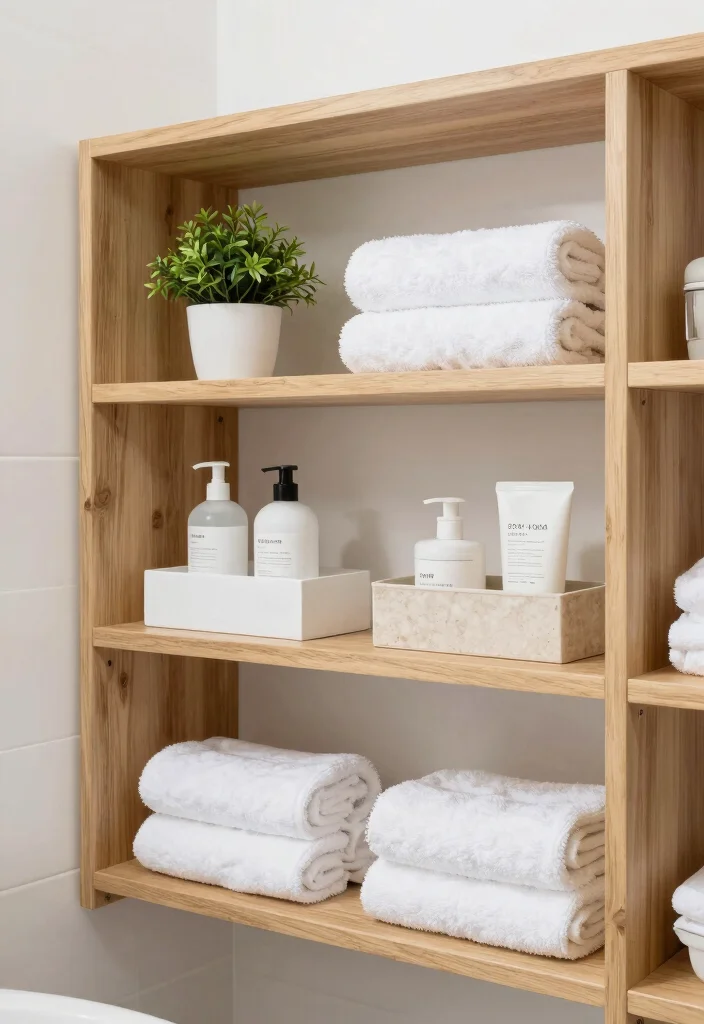 15 Wash Room Bathroom Ideas For Everyday Comfort - 10. Open Shelving 1