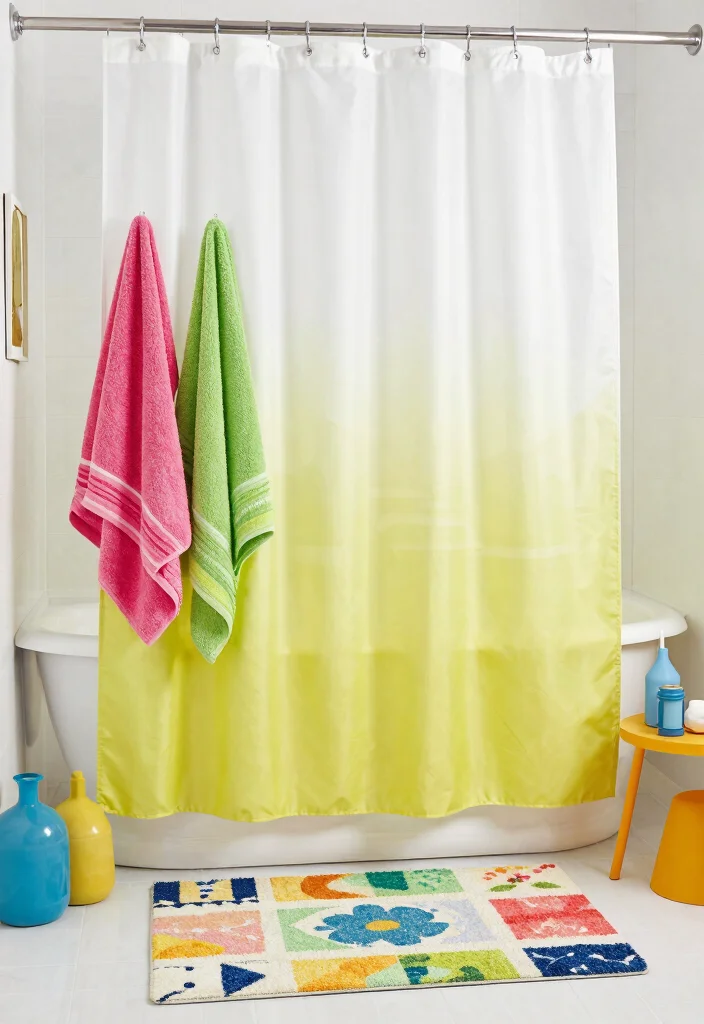15 Wash Room Bathroom Ideas For Everyday Comfort - 14. Colorful Accessories 1