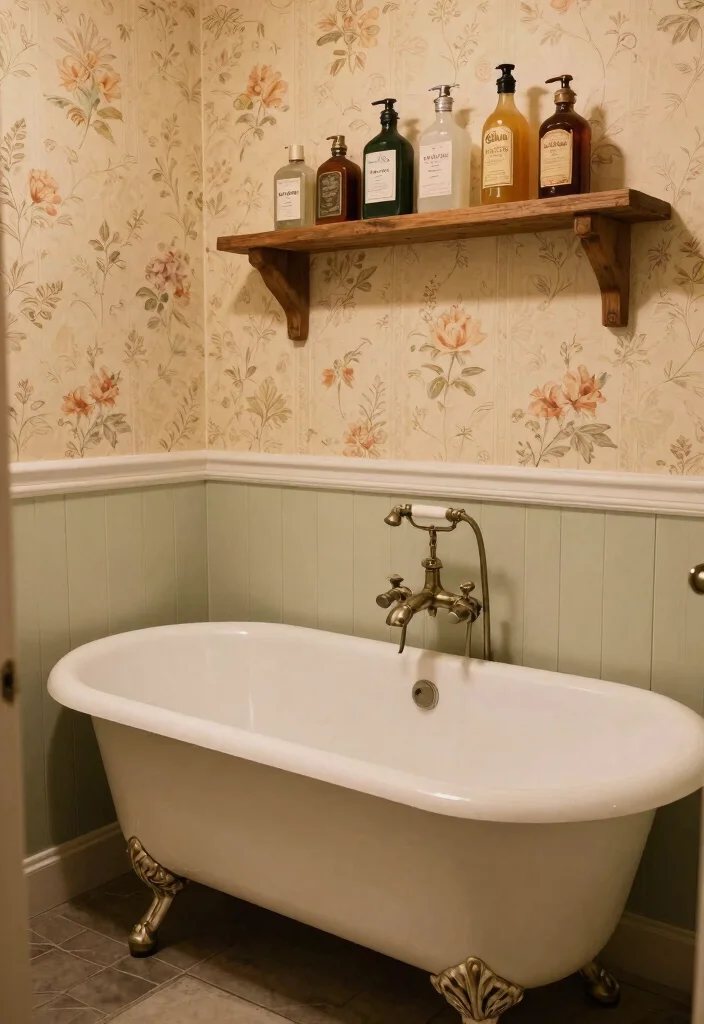 15 Wash Room Bathroom Ideas For Everyday Comfort - 8. Vintage Charm 1