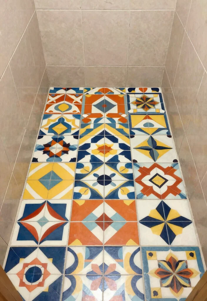 15 Wash Room Bathroom Ideas For Everyday Comfort - 9. Bold Tile Patterns 1