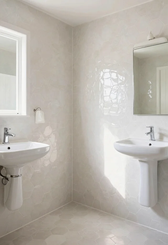 16 Hexagon Tile Bathroom Ideas With Modern Geometry - 16. Bright and Airy Spaces 1