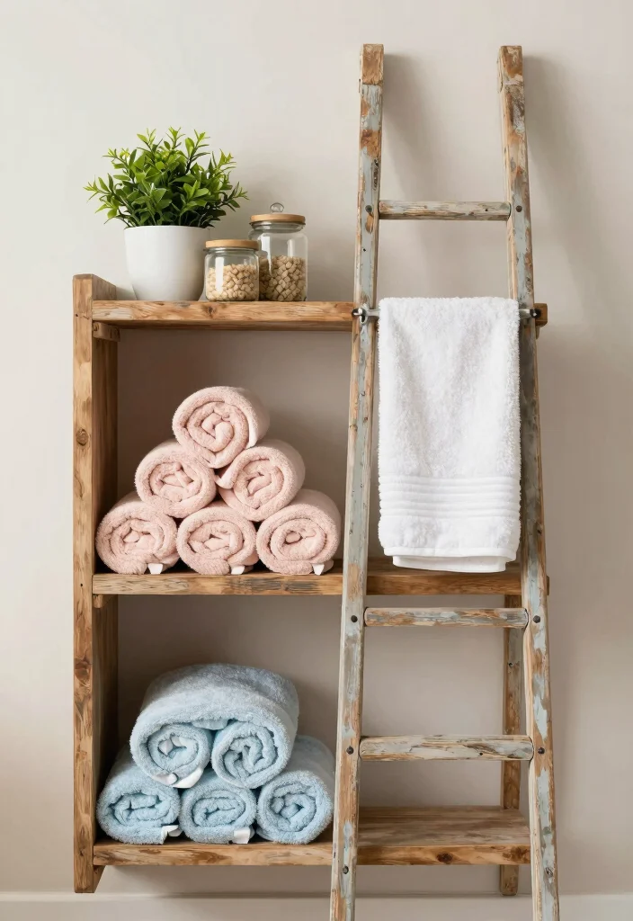 16 Joanna Gaines Bathroom Ideas With Farmhouse Soul - 3. Open Shelving for Display 1