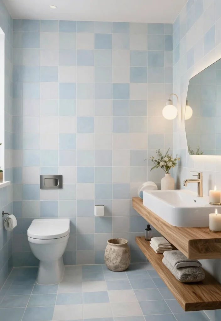 16 Painted Tile Bathroom Ideas Before And After Inspiration - 15. Spa-Inspired Serenity 1