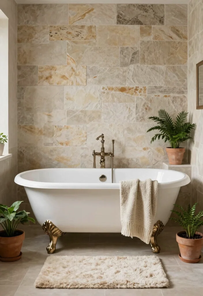 16 Rustic Bathroom Decor Ideas With Natural Warmth - 14. Cozy Bathtubs 1