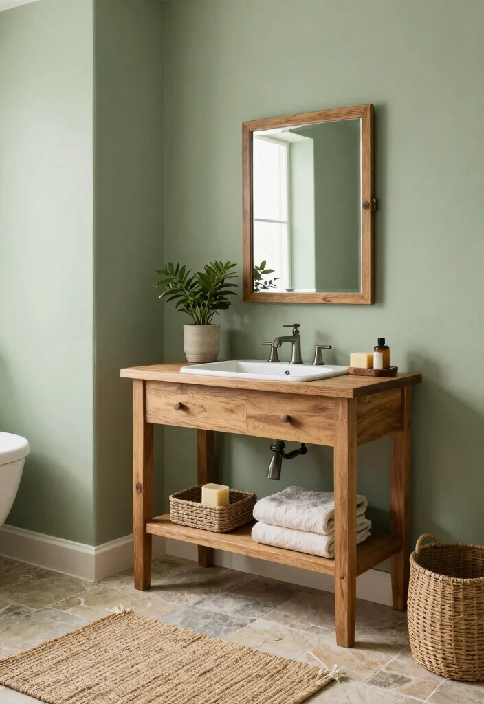 16 Rustic Bathroom Decor Ideas With Natural Warmth - 3. Earthy Color Palette 1