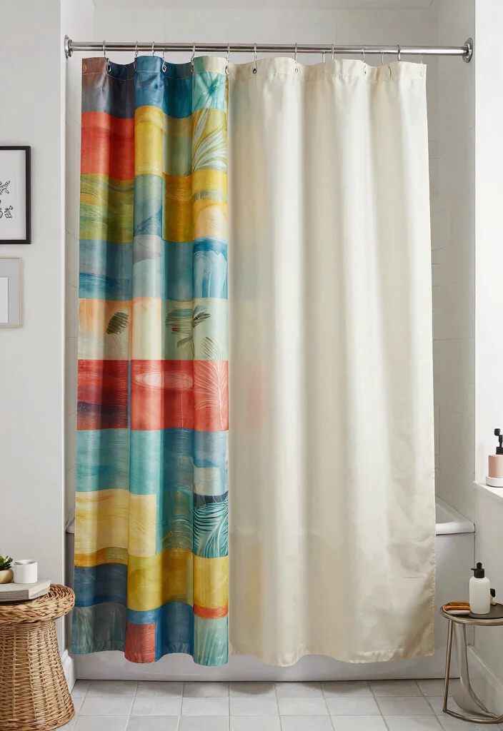 16 Shower Curtain Bathroom Decor Ideas That Refresh The Space - 16. Reversible Shower Curtains 1