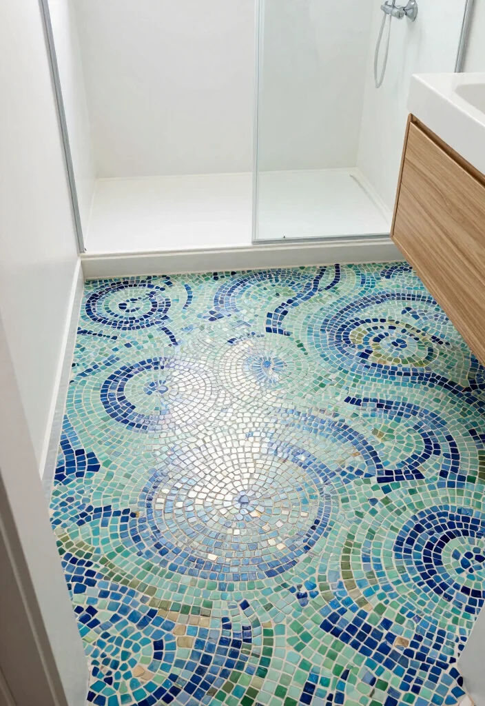 16 Small Bathroom Tile Floor Ideas That Elevate Tiny Spaces - 1. Mosaic Magic 1