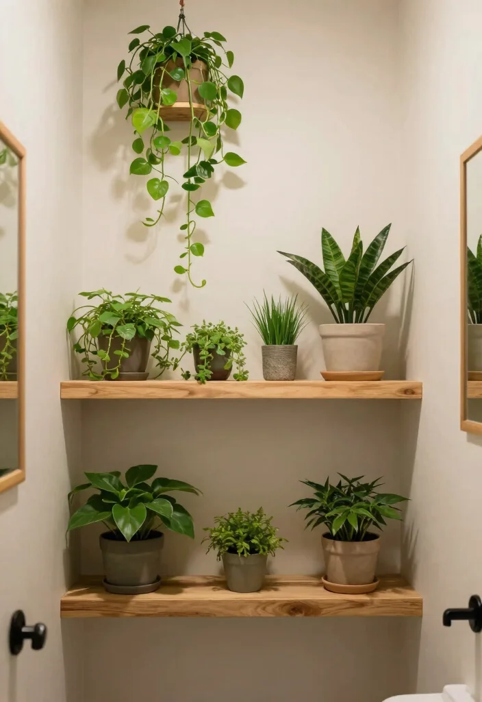 16 Small Primary Bathroom Ideas With Smart Luxury - 10. Incorporating Greenery 1