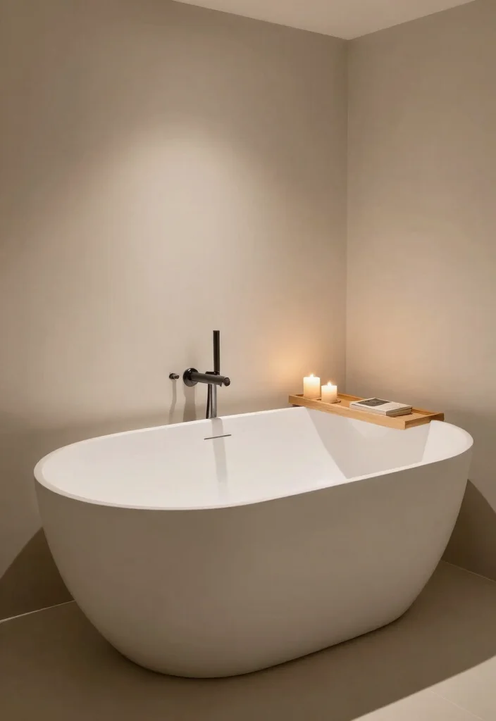 16 Small Primary Bathroom Ideas With Smart Luxury - 7. Compact Bathtubs for Luxury 1