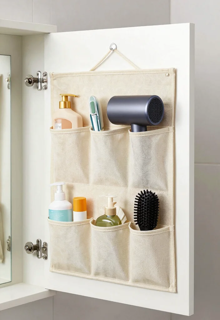 16 Under Bathroom Sink Organization Ideas That Work - 3. Hanging Organizers 1