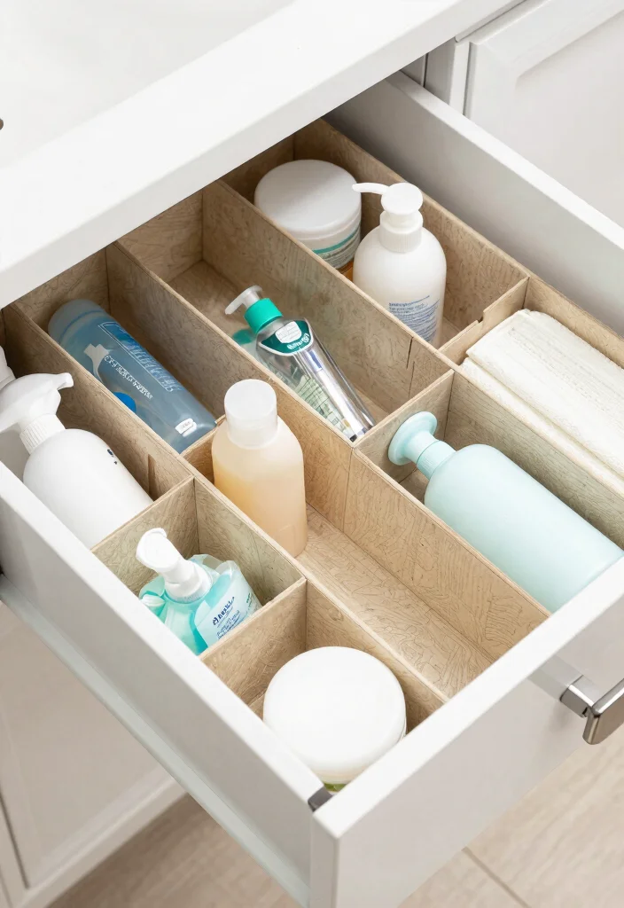 16 Under Bathroom Sink Organization Ideas That Work - 9. Adjustable Drawer Dividers 1