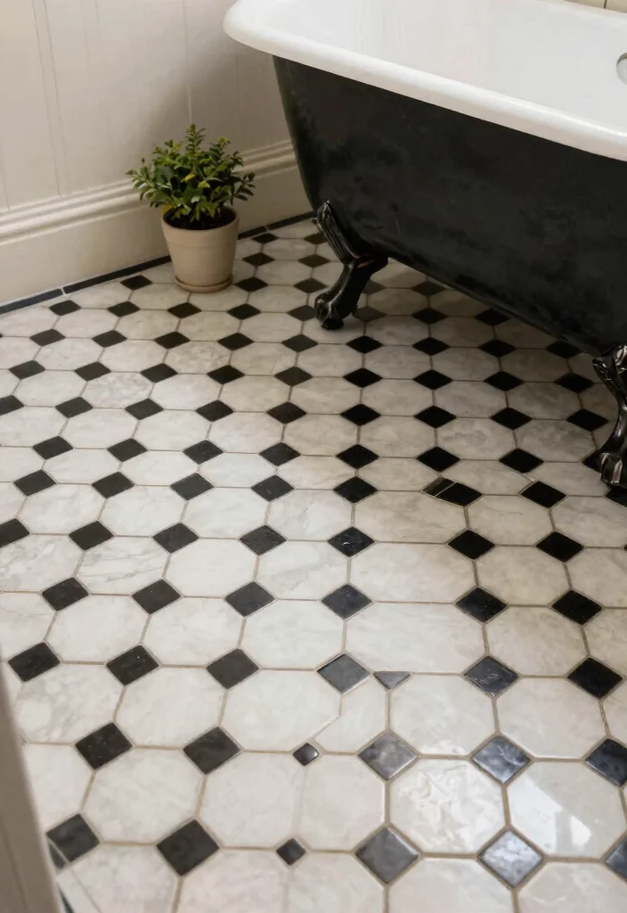 18 Bathroom Tile Inspiration Ideas You Will Want To Save - 1. Classic Hexagon Tiles 1